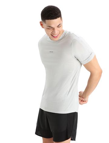 Men's Icebreaker ZoneKnit™ Merino Short Sleeve T Shirts Ether | CA 1746SGLO